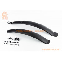 Крила пластмасові 26" MTB довгі, чорні FL-611