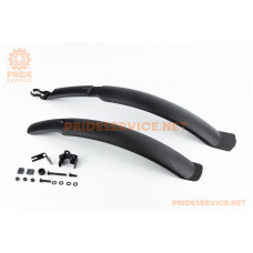 Крила пластмасові 26" MTB довгі, чорні FL-611