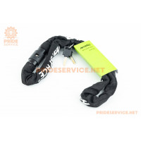 Замок протиугінний ланцюговий 1000х6мм під ключ, чорний 605 Замок протиугінний ланцюговий 1000х6мм під ключ, чорний 605