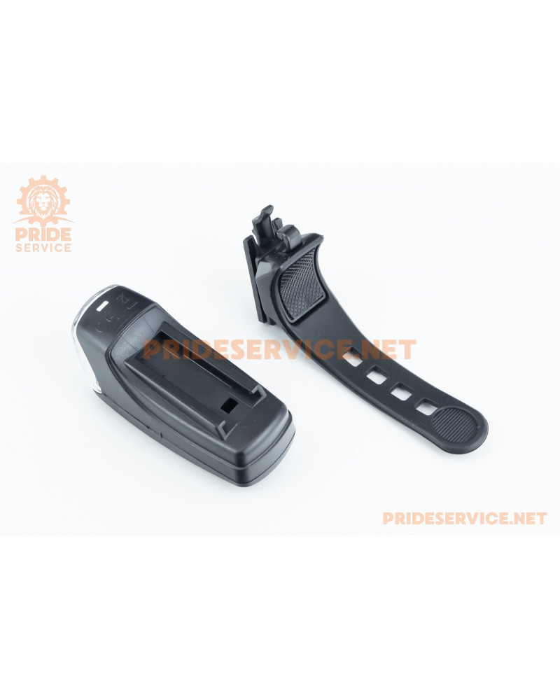 Ліхтар передній 1 діод 60 люмен, під батарейки AAAх3, чорний JY-286-5 Ліхтар передній 1 діод 60 люмен, під батарейки AAAх3, чорний JY-286-5