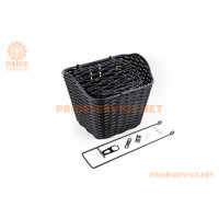 Кошик передній 26" з кришкою, пластмасовий, чорний SLCK-09B