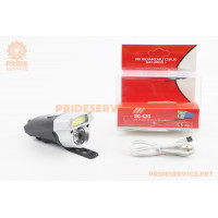 Ліхтар передній 1+7 діодів 360 lumen, Li-ion 3.7V 500mAh зарядка від USB, вологозахисний, чорно-сірий BG-C20 Ліхтар передній 1+7 діодів 360 lumen, Li-ion 3.7V 500mAh зарядка від USB, вологозахисний, чорно-сірий BG-C20