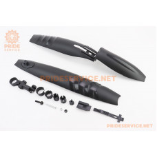 Крила пластмасові 24-26" MTB швидкознімні, чорні HC-373