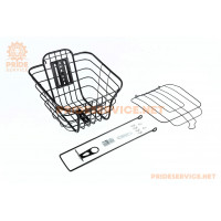 Кошик передній 26" з кришкою, чорний BSK-СК-45