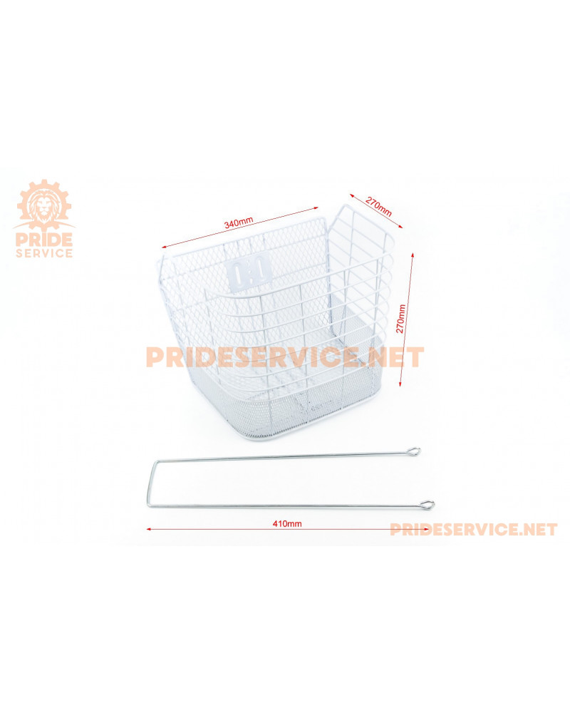 Кошик передній 28" (дріт), білий JL-CK055