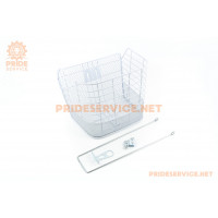 Кошик передній 28" (дріт), білий JL-CK055