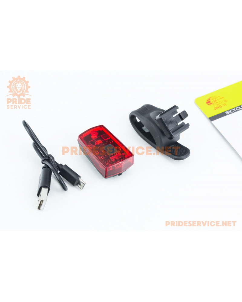 Ліхтар задній 2 діода, Li-ion 3.7V 300mAh зарядка від USB, JY-6115T