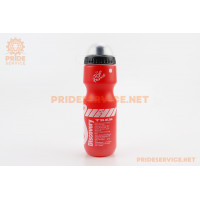 Фляга пластикова 550мл, з захисною кришкою, червона з малюнком білим "Trek" Фляга пластикова 550мл, з захисною кришкою, червона з малюнком білим "Trek"