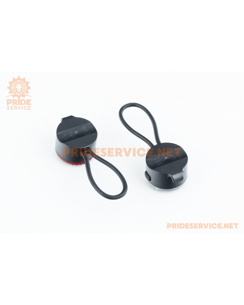 Ліхтар передній 1 діод + задній 1 діод, під батарейки CR2032х2, JY-3055D Ліхтар передній 1 діод + задній 1 діод, під батарейки CR2032х2, JY-3055D