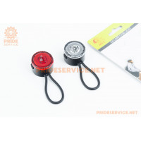 Ліхтар передній 1 діод + задній 1 діод, під батарейки CR2032х2, JY-3055D