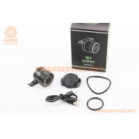 Ліхтар задній 10 діодів, 7 кольорів (Multicolor) алюмінієвий, Li-ion 3.7V 250mAh зарядка від USB, вологозахисний IPx6, чорний Samurai Q1