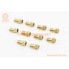 Перехідник шланга насоса з резинкою (золотник Schrader AV-Presta FV) 10шт к-кт
