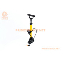 Насос ручний "підлоговий" з манометром 160 psi/11 bar, під штуцера Schrader&Presta, жовто-чорний JK-8002