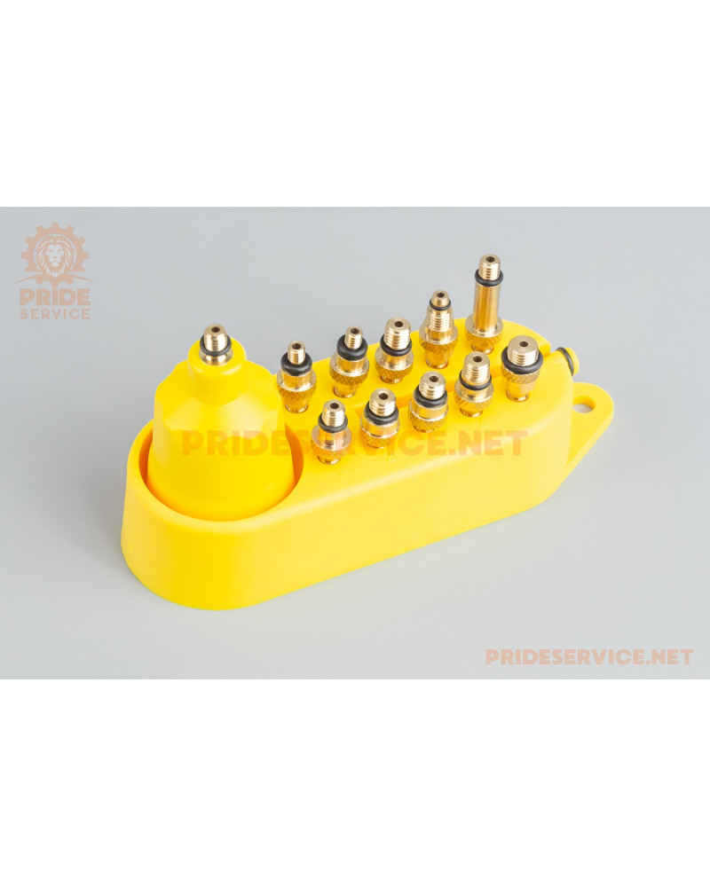 Набір для прокачування гідравлічних гальм Shimano та Tektro (латунні адаптери)