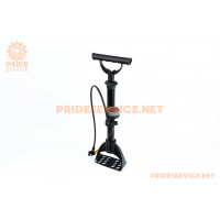 Насос ручний "підлоговий" з манометром 160 psi/11 bar, під штуцера Schrader&Presta, чорний JK-8002