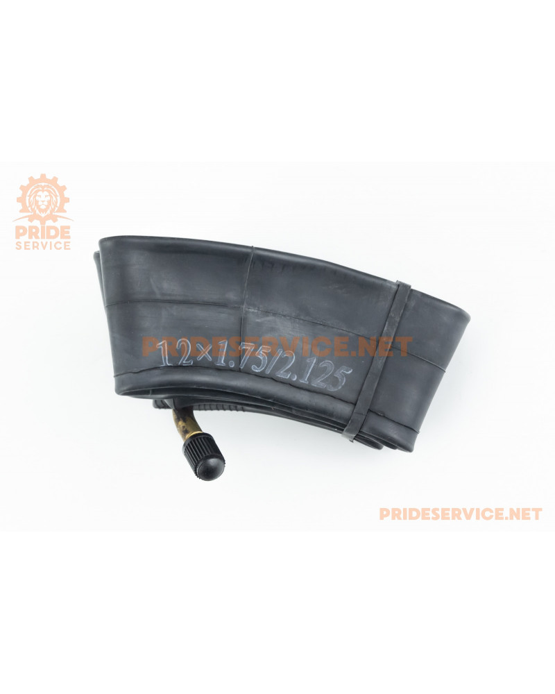 Камера 12"х1,75/2,125 з кривим ніпелем (Schrader AV)
