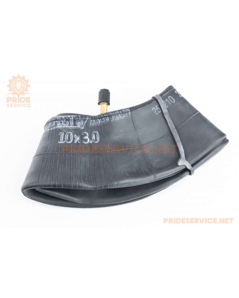 Камера 10"х3,0 з кривим ніпелем (Schrader AV), електросамокат