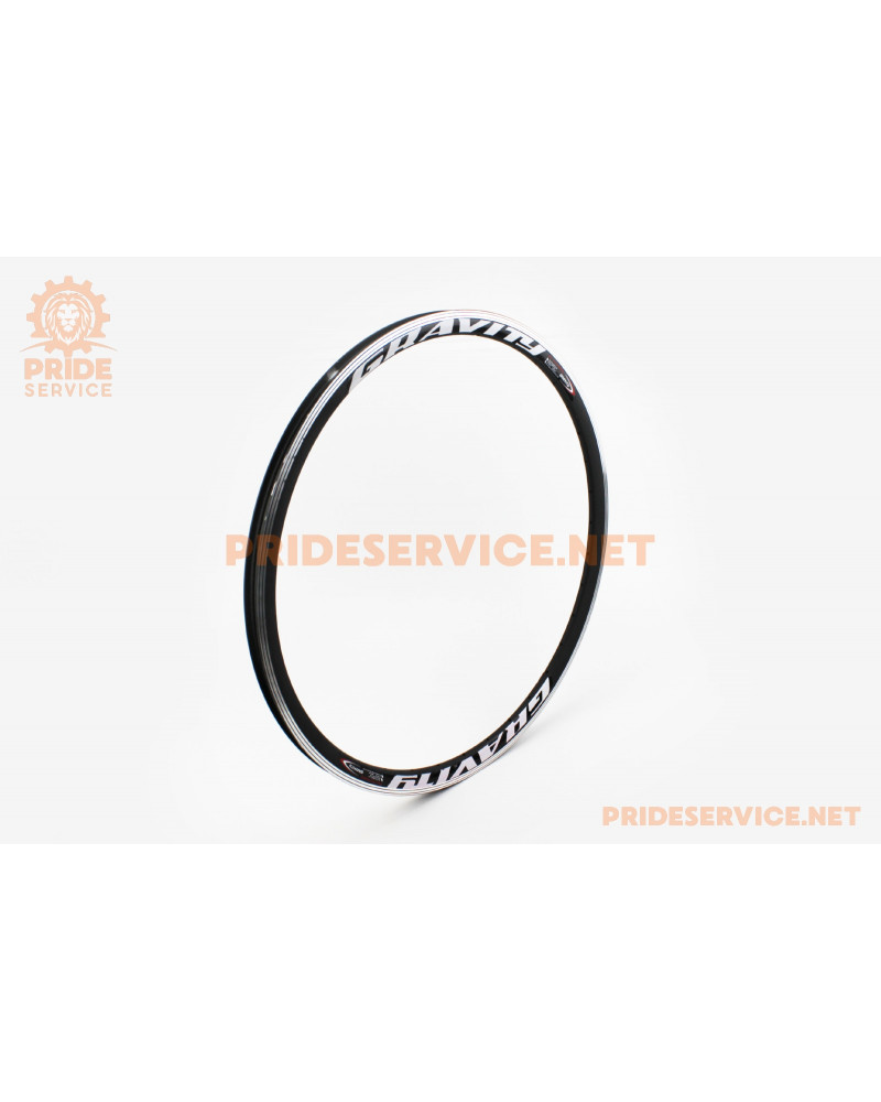 Обід 27,5" (584x19) V-brake "крапля", 14Gх36H алюмінієвий, чорний "GRAVITY" A-024