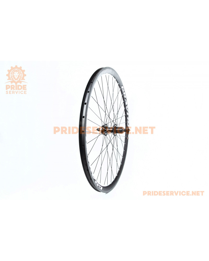 Колесо 29" заднє Disk-brake, обід "крапля" та втулка 14Gx36H алюмінієві, пром-підшипники 6200 2RS, під касету 8-9зв, кріпл. ексцентрик, "GRAVITY"