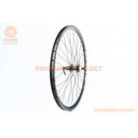 Колесо 29" заднє Disk-brake, обід "крапля" та втулка 14Gx36H алюмінієві, пром-підшипники 6200 2RS, під касету 8-9зв, кріпл. ексцентрик, "GRAVITY"