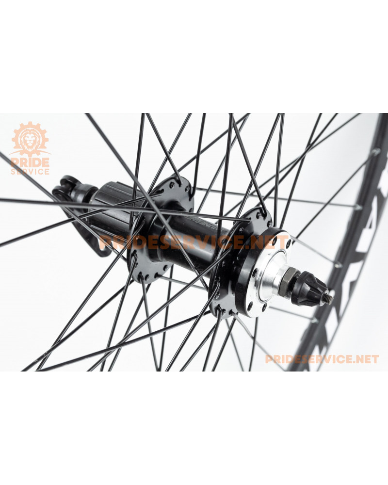 Колесо 29" заднє Disk-brake, обід "крапля" та втулка 14Gx36H алюмінієві, пром-підшипники 6200 2RS, під касету 8-9зв, кріпл. ексцентрик, "GRAVITY"