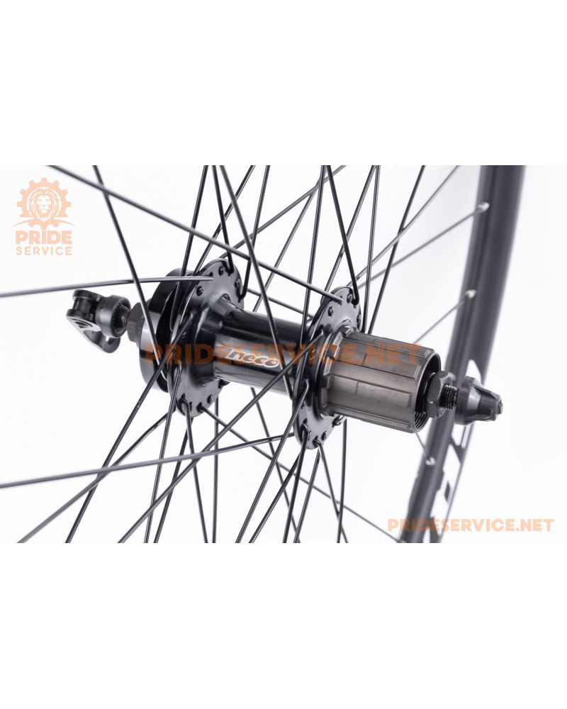 Колесо 29" заднє Disk-brake, обід "крапля" та втулка Neco (MS37R) 14Gx36H алюмінієві, під касету 8-9зв, кріпл. ексцентрик, "GRAVITY" (2)