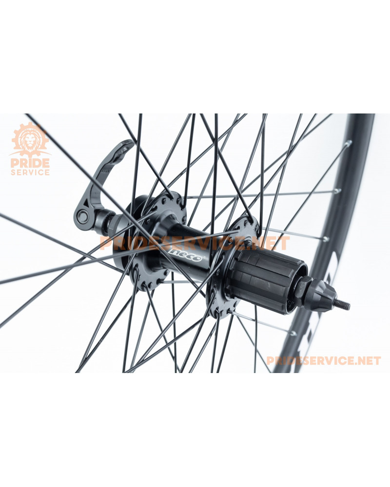 Колесо 26" заднє Disk-brake, обід "крапля" та втулка Neco (MS37R) 14Gx36H алюмінієві, під касету 8-9зв, кріпл. ексцентрик, "GRAVITY"