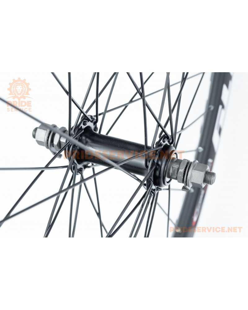 Колесо 26" переднє V-brake, обід "крапля" алюмінієвий, втулка 14Gx36H, кріпл. гайка, "GRAVITY"