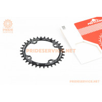Зірка передня MTB (Oval) Narrow Wide 34Т (BCD:104мм), алюмінієва, чорна