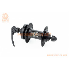Втулка передня MTB алюмінієва 14Gx36H, Disk-brake, 2 пром-підшипники 6200 2RS, кріпл. ексцентрик, чорна U-B07FQR