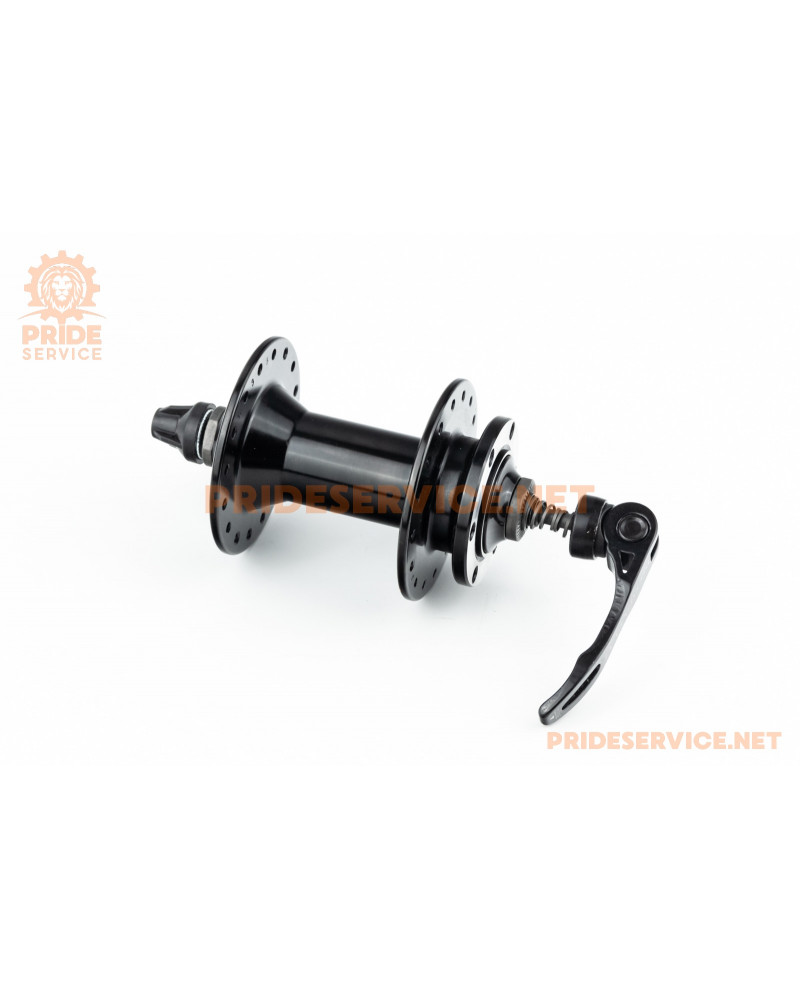 Втулка передня MTB алюмінієва 14Gx32H, Disk-brake, 2 пром-підшипники 6000 2RS, кріпл. ексцентрик, чорна D761SBT