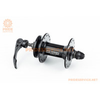 Втулка передня MTB алюмінієва 14Gx32H, Disk-brake, 2 пром-підшипники 6000 2RS, кріпл. ексцентрик, чорна D761SBT