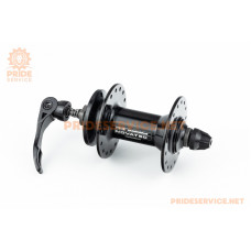 Втулка передня MTB алюмінієва 14Gx32H, Disk-brake, 2 пром-підшипники 6000 2RS, кріпл. ексцентрик, чорна D761SBT