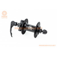 Втулка передня MTB алюмінієва 14Gx36H, Disk-brake, 2 пром-підшипники 6200 2RS, кріпл. ексцентрик, чорна U-B12FQR