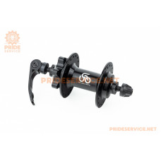 Втулка передня MTB алюмінієва 14Gx36H, Disk-brake, 2 пром-підшипники 6200 2RS, кріпл. ексцентрик, чорна U-B12FQR