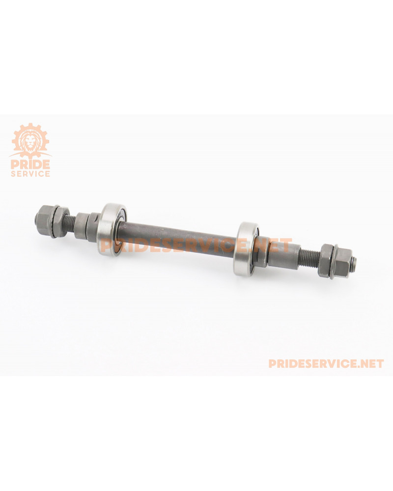 Вісь задня MTB М10х180мм, пром-підшипники 6200 2RS, кріпл. гайка, чорна
