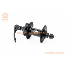 Втулка передня MTB алюмінієва 14Gx32H, Disk-brake, 2 пром-підшипники 6200 2RS, кріпл. ексцентрик, чорна U-B12FQR