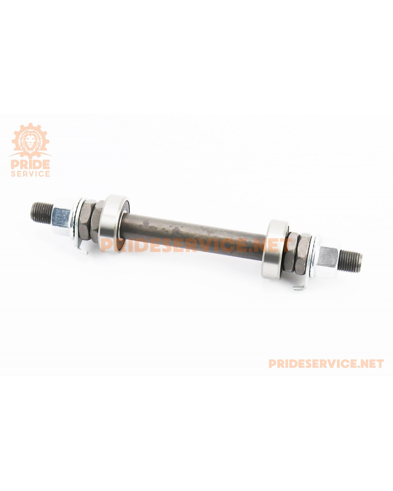 Вісь передня MTB 3/8"х145мм, пром-підшипники 6000 2RS, кріпл, гайка, чорна U-AX12F