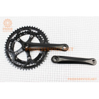 Шатуни "квадрат" 170мм, 52.42T ROAD, алюмінієві, чорні