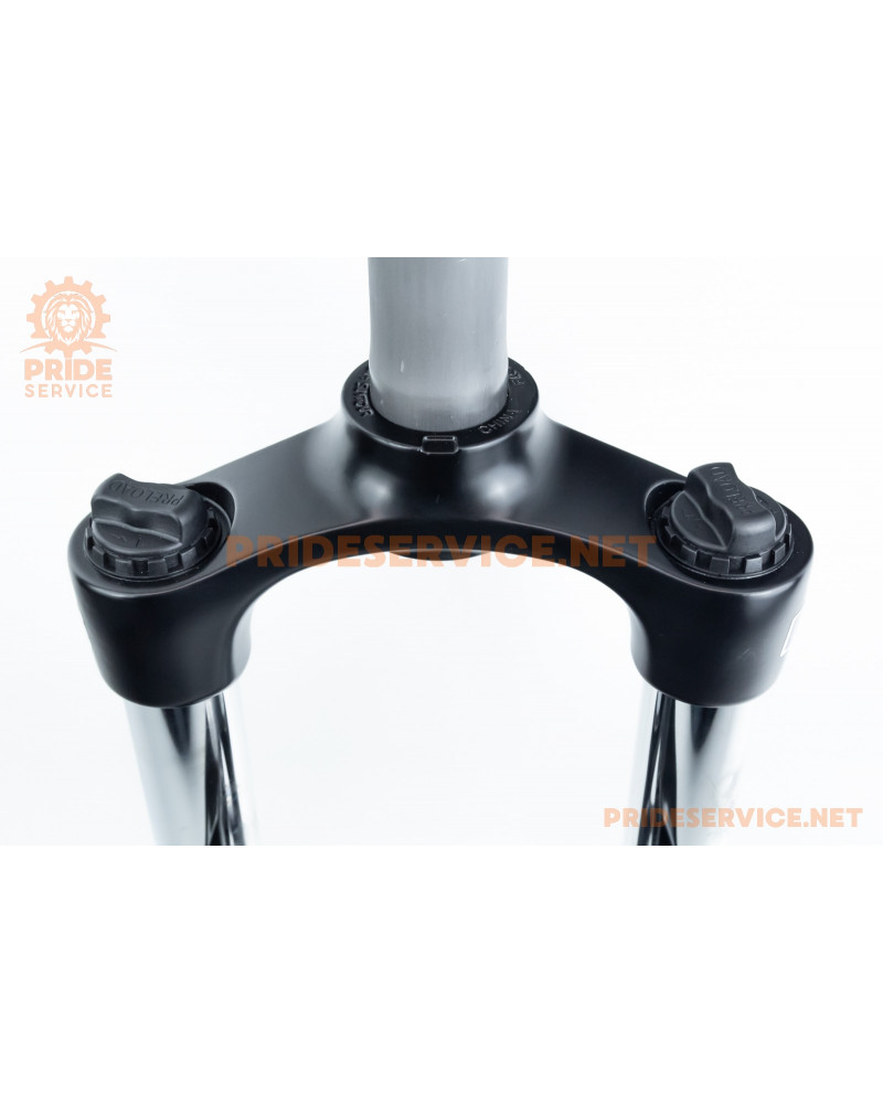 Вилка 26 "амортизаційна, без різьби 1-1/8" (28,6мм), шток 240мм, з ходом 100мм, V-brake, Preload, алюмінієва, чорна XCE 28