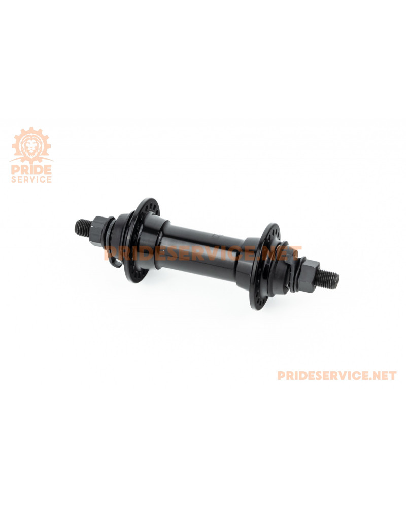 Втулка передня MTB алюмінієва 14Gx36H, V-brake, 2 пром-підшипники 6000 2RS, кріпл. гайка, чорна U-B01F