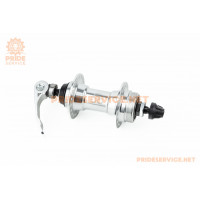 Втулка передня MTB алюмінієва 14Gx36H, Disk-brake (різьба), 2 пром-підшипники 6200 2RS, кріпл. ексцентрик, U-B23FQR