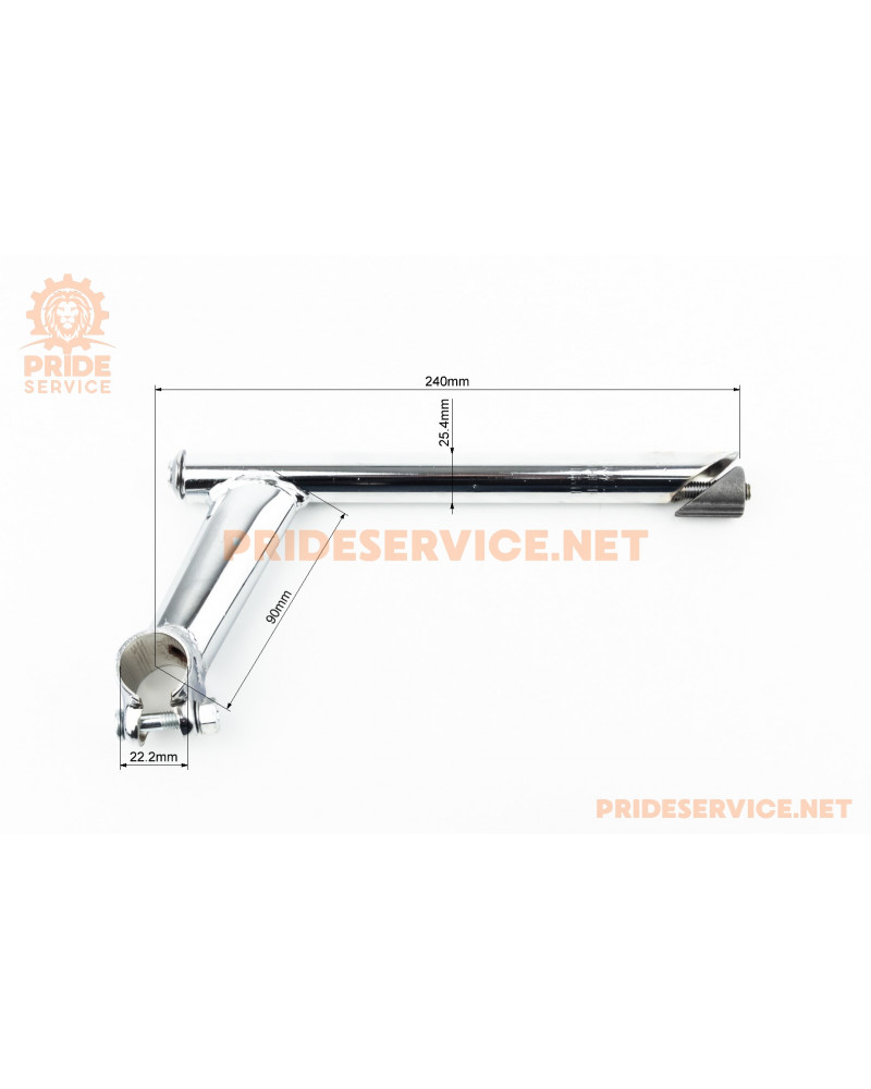 Винос керма MTB 22,2х25,4х90х240мм, хром
