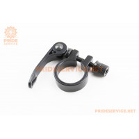 Затискач (хомут) труби сидіння MTB 31,8мм, кріпл. ексцентрик, алюмінієвий, чорний