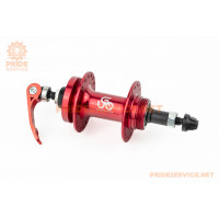 Втулка задня MTB алюмінієва 14Gx36H під вільнобіг, Disk-brake, 2 пром-підшипники 6200 2RS, кріпл. ексцентрик, червона U-B07RHQ