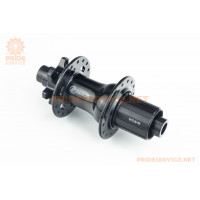 Втулка задня MTB алюмінієва 14Gx32H під касету 8-10з, Disk-brake, пром-підшипники, кріпл. під вісь 12мм, чорна WB-241
