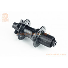 Втулка задня MTB алюмінієва 14Gx32H під касету 8-10з, Disk-brake, пром-підшипники, кріпл. під вісь 12мм, чорна WB-241