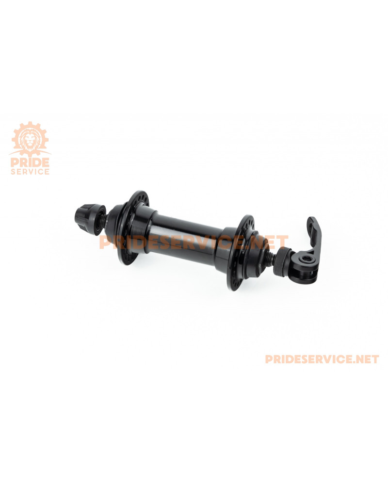 Втулка передня MTB алюмінієва 14Gx36H, V-brake, 2 пром-підшипники 6000 2RS, кріпл. ексцентрик, чорна U-B01FQR