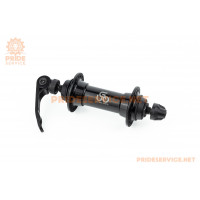 Втулка передня MTB алюмінієва 14Gx36H, V-brake, 2 пром-підшипники 6000 2RS, кріпл. ексцентрик, чорна U-B01FQR