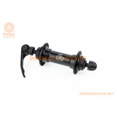 Втулка передня MTB алюмінієва 14Gx36H, V-brake, 2 пром-підшипники 6000 2RS, кріпл. ексцентрик, чорна U-B01FQR